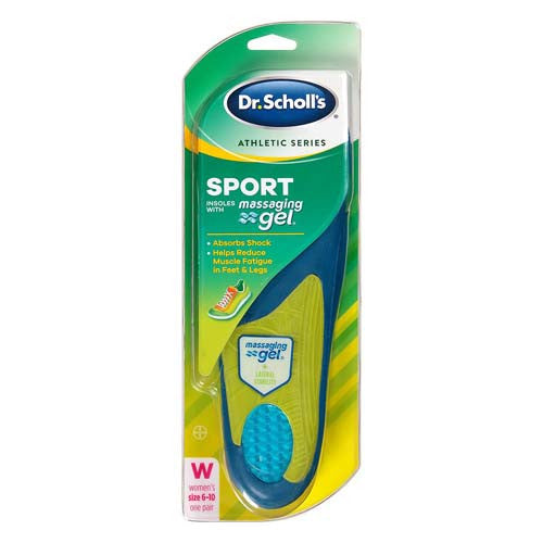 Dr. Scholls Athletic Series Sport Insoles With Massaging Gel For Women, Size 6-10, 1 Pair